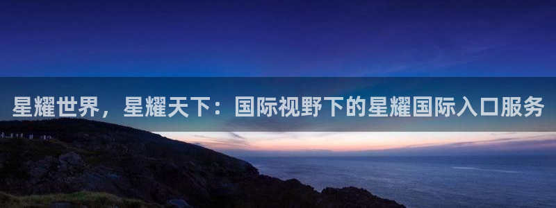 伟德国际1946集团股票：星耀世界，星耀天下：国际视野下的星耀国际入口服务