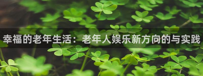 伟德国际19463登陆：幸福的老年生活：老年人娱乐新方向的与实践