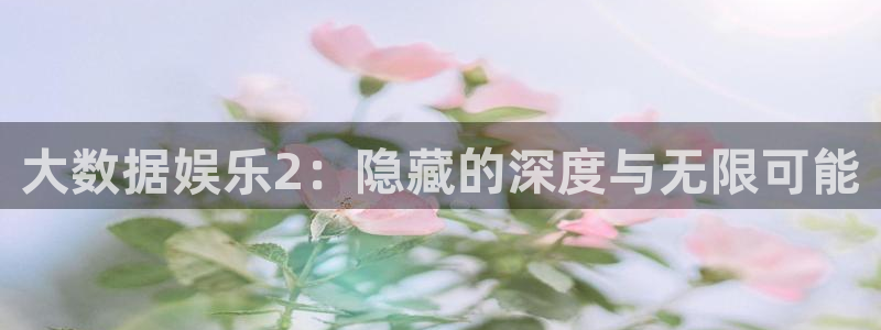 伟德国际19463官网：大数据娱乐2：隐藏的深度与无限可能